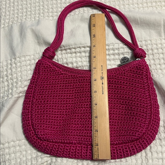 The Sak Josie Mini Shoulder Bag Crochet Pink #109873 Msrp: $89 NWOT - Picture 5 of 6